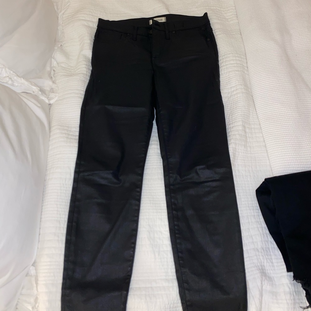 Madewell Black Wax Jeans